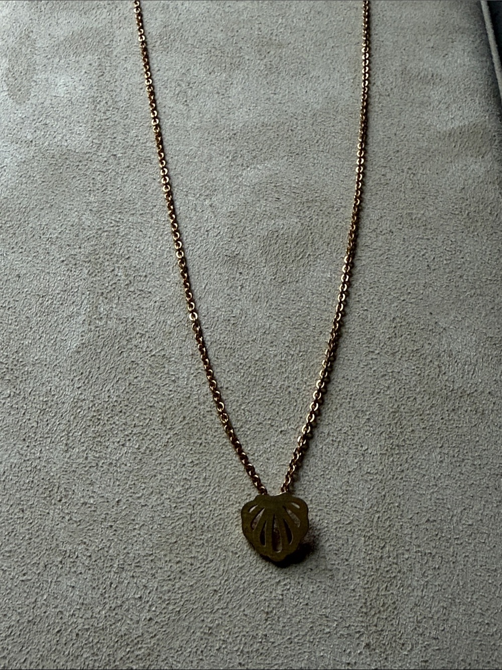 Gold Leaf Pendant Necklace - Women Jewelry